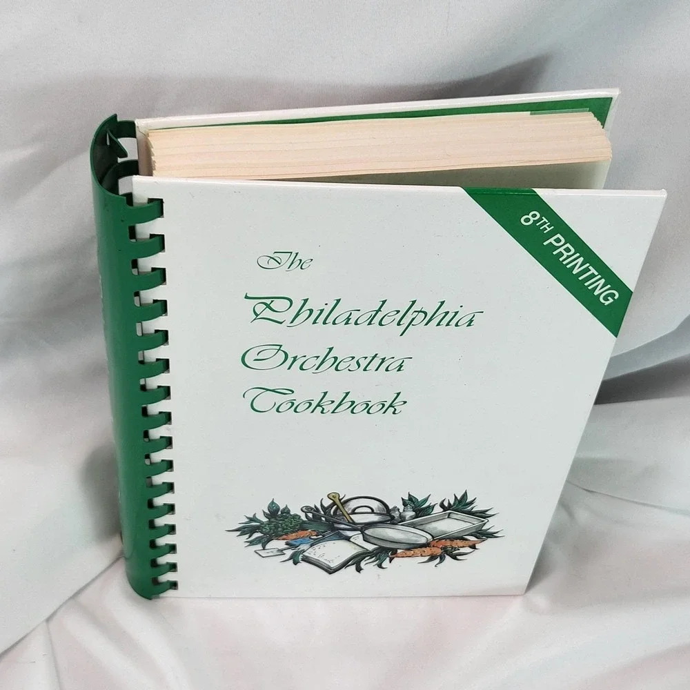 The Philadelphia Orchestra Cookbook 1980 8th Printing Spiral Bound Vintage